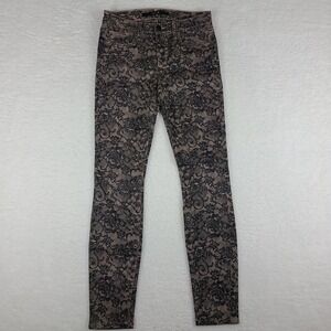 Joe's Jeans Womens 26 Black Multi Color Skinny Dark Wash Denim